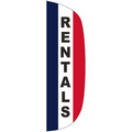 "RENTALS" 3' x 10' Stationary Message Flutter Flag